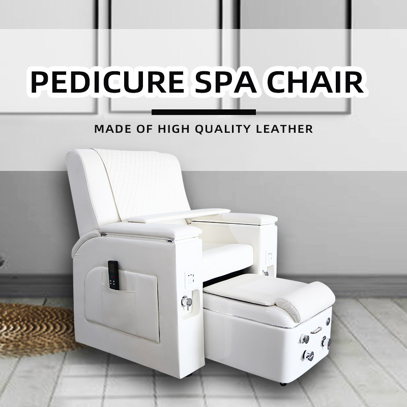 Relx RX07 White Pipeless Pedicure Chair High Quality Leather
