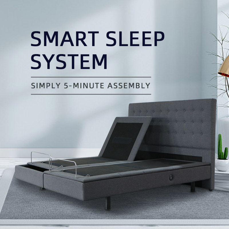 Relx RA1003 Smart Adjustable Bed Frame with Headboard