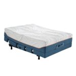 Relx RA1005 King Adjustable Bed Base with Mattress Blue Color