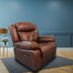Relx RC2003 Brown Leather Recliner Chair