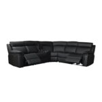 Relx RC2005 Power Recliner Sofa Black Leather