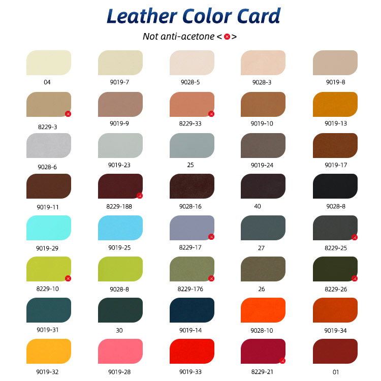 Custom Leather Color Card Relx Furniture